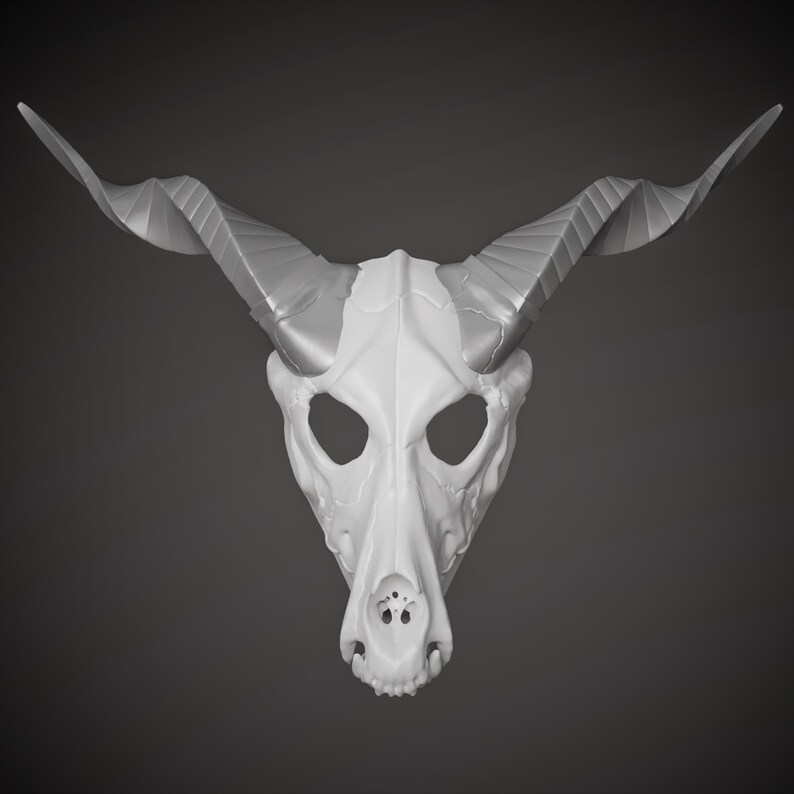 Elias Ainsworth Inspired Skull Mask 3D Model STL File: Moving Jaw Cosplay image 10