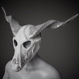 Elias Ainsworth Inspired Skull Mask 3D Model STL File: Moving Jaw Cosplay image 4