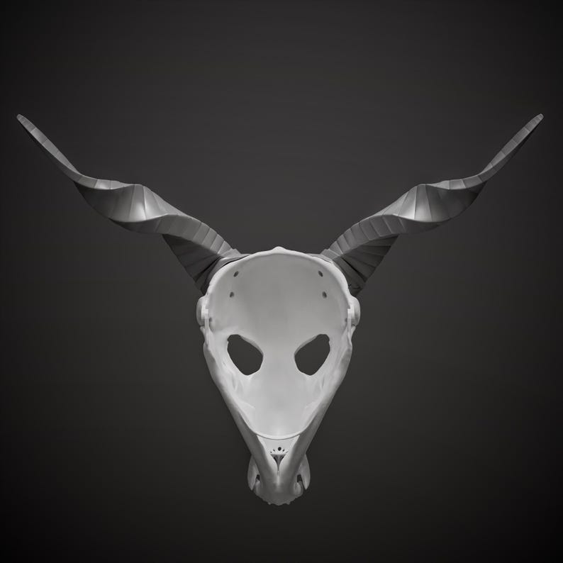 Elias Ainsworth Inspired Skull Mask 3D Model STL File: Moving Jaw Cosplay image 11