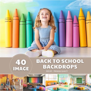 Back to School Digital Backdrop | Kids Classroom Photo Background | School Portrait Photoshop Overlay | First Day of School Prop
