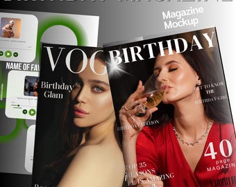 İnstagram Birthday Magazine Template: Custom Canva Gift (Digital Download