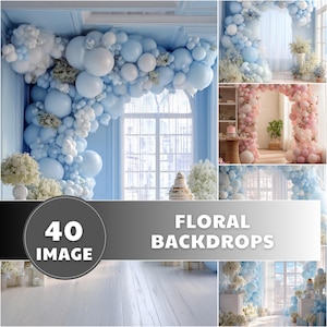 40 Digital Floral Staircase Backdrop, Digital Backdrop Black Stairs Maternity Portrait Background, Staircase Wedding Digital Background