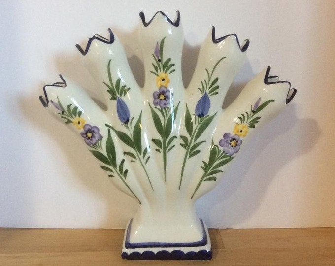 Five Finger Vase. Made in Portugal. Hand Painted. Etsy