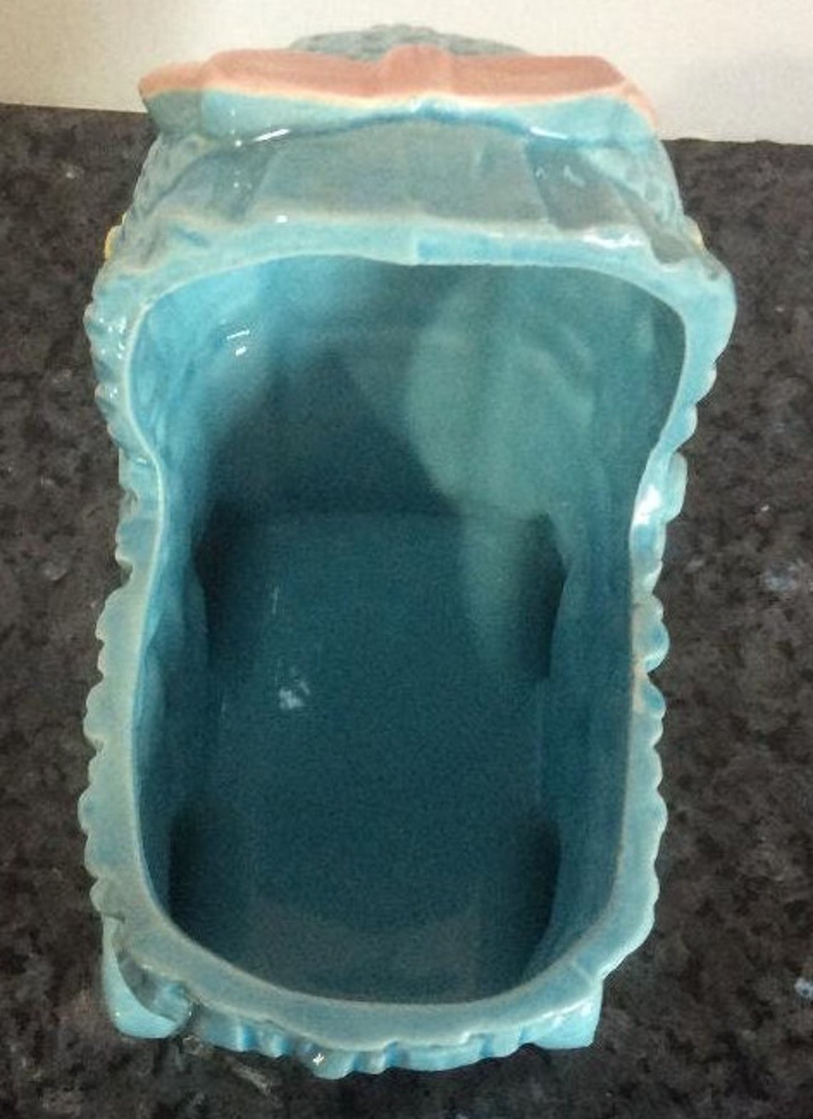 Vintage Baby Cradle Planter. Blue Cradle Pink White and Etsy