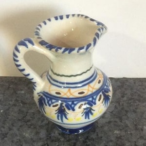 Mexican Pottery Pitcher. Signed.
