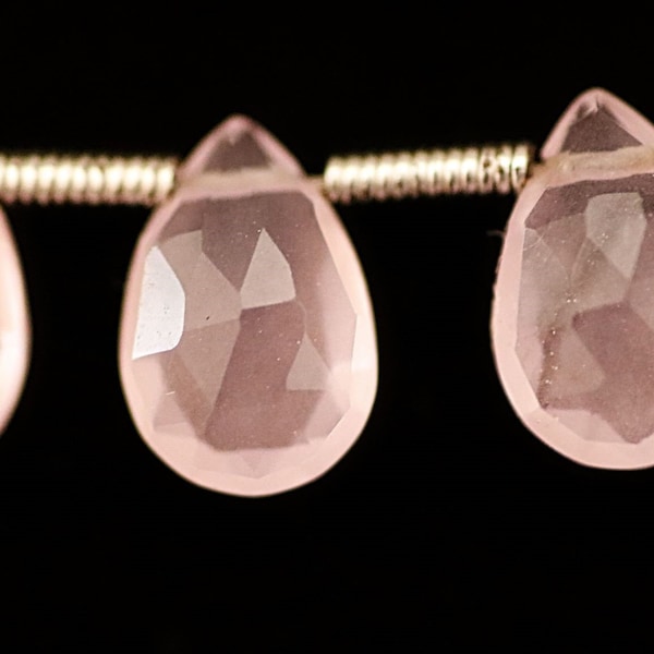 Rose Quartz Briolette - Set of Four