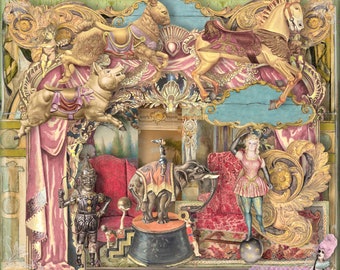Extravaganza Stage - Circus,Theater, Interior - 16 individual png files  - Printable, instant download