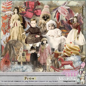 Gelo - inverno, Natale - File individuali per scrapbooking, art journaling, arte digitale - Stampabili, download immediato