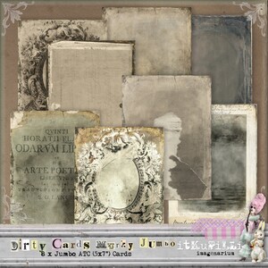 Pode incluir: Oito cartões de estilo vintage com bordas desgastadas e um visual desbotado e texturizado. Os cartões são de vários tamanhos e apresentam diferentes designs, incluindo uma capa de livro, um oval emoldurado e uma cena de paisagem. Os cartões são perfeitos para scrapbooking, criação de cartões ou outros projetos de artesanato.