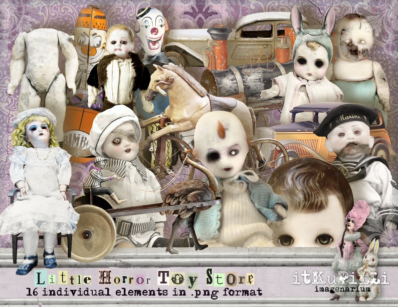 Little Horror Toy Store 15 Individual Png Files Vintage Etsy