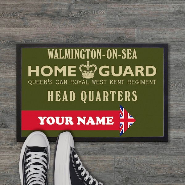 Walmington On Sea Home Guard Personalised HQ Dad's Army Design Doormat Entrance Mat