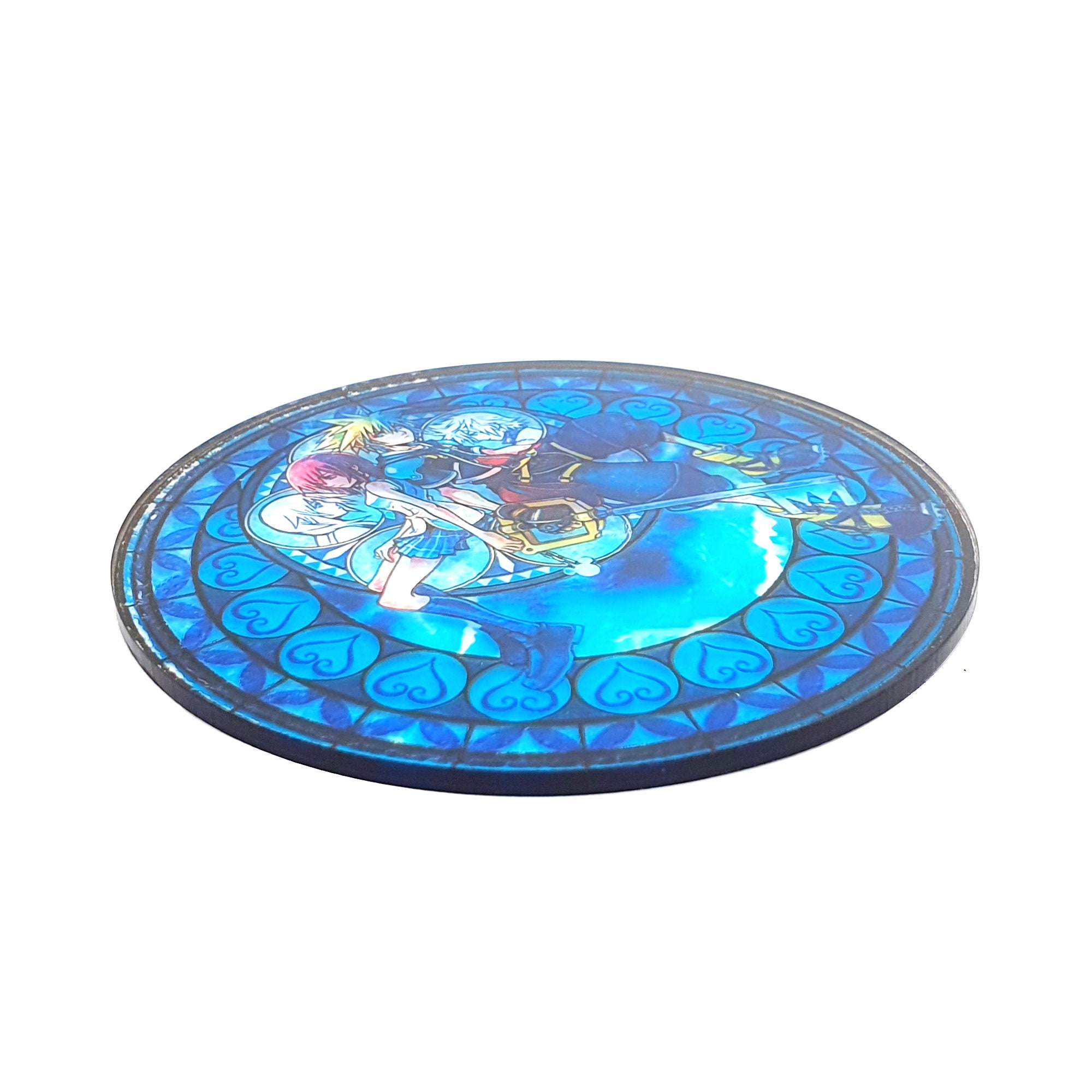 Kingdom Hearts Stained Glass Sora and Kairi Design Acrylic Etsy UK