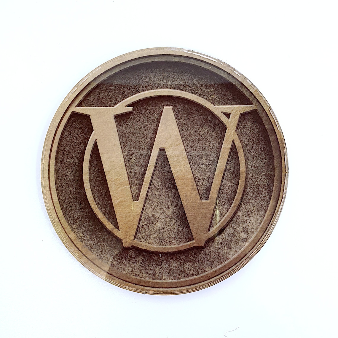 Wilford Industries Badge Logo Design Round Acrylic Coaster Etsy