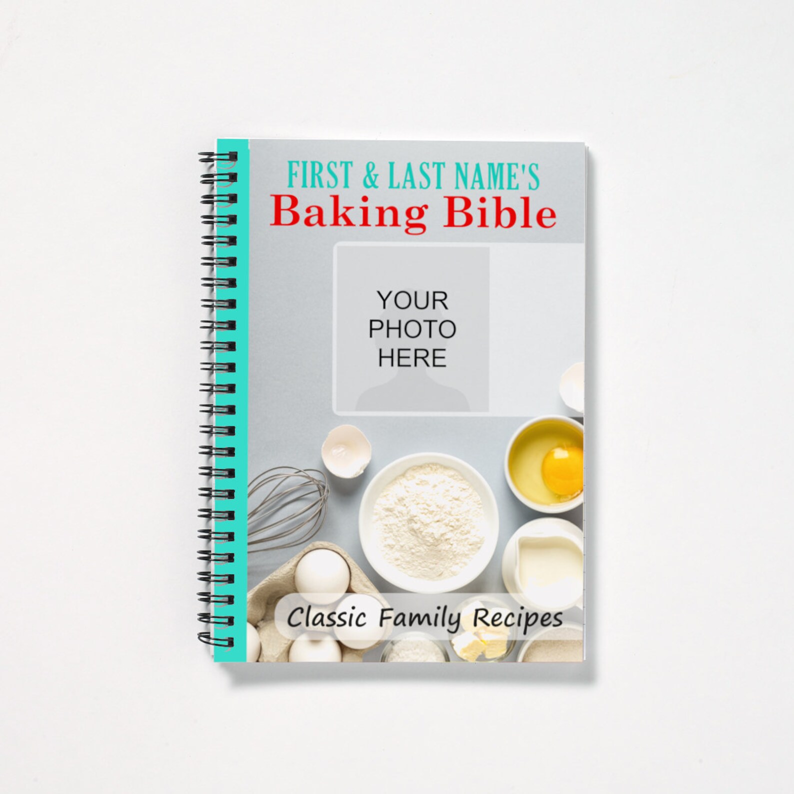 Photo Upload Personalised Baking Bible Recipe Cook Book Design Etsy UK