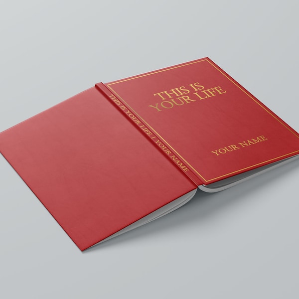 Carnet de notes A4 à couverture rigide personnalisée This is Your Life Design (page vierge)
