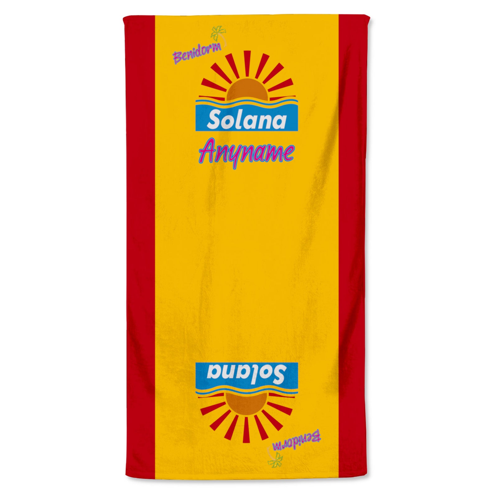 Solana Resort Personalised Beach Towel Printed Design Inspired Etsy