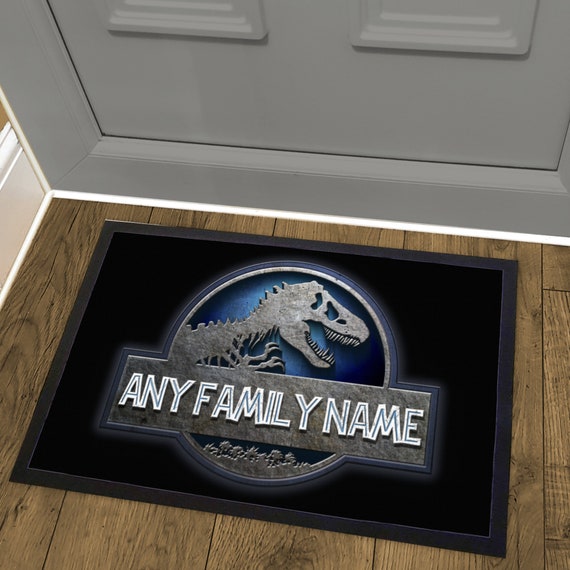Fathers Day Welcome Doormat Jurassic World Don't Mess With Dadasaurus Funny Dad Door Mat Gift For Him You'll Get Jurasskicked