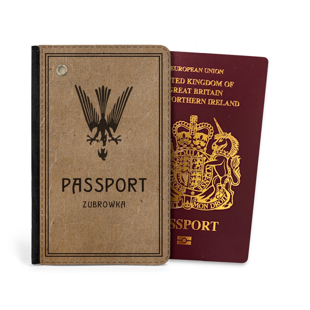 Zubrowka Fictional Country Faux Leather Design Passport Cover - Etsy