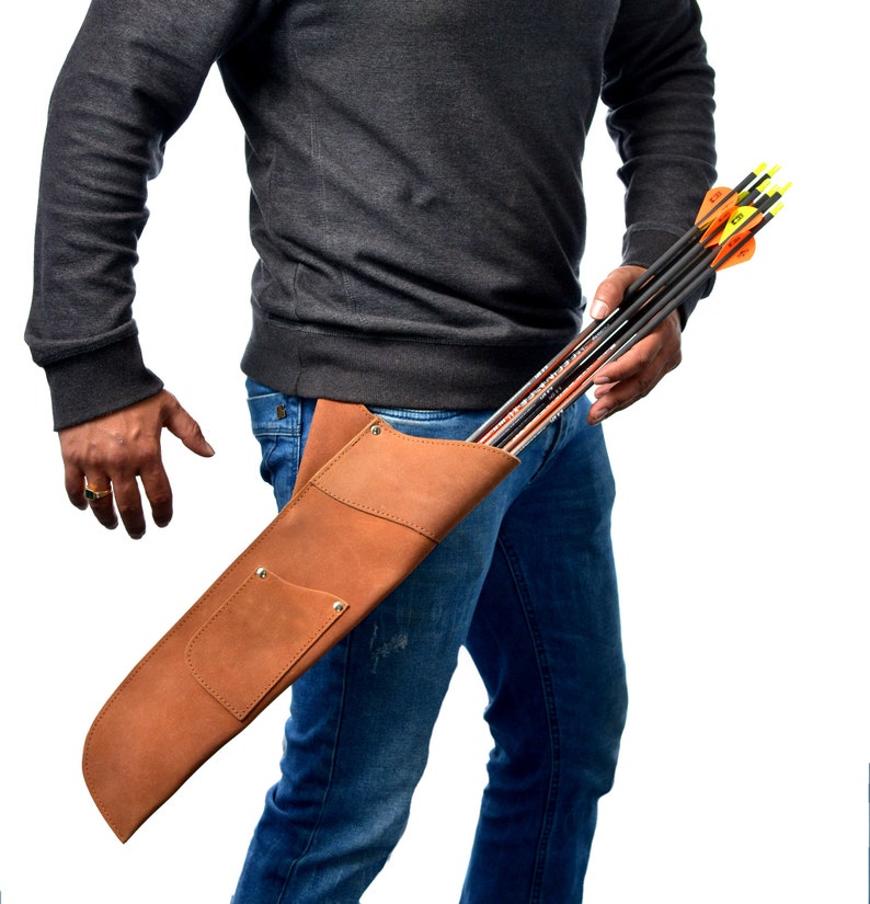 Traditional Archery Hip Quiver Suede Side Quiver Quick Draw Etsy