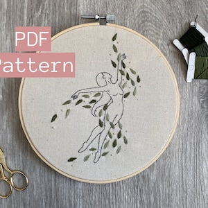 Botanical Goddess Embroidery Pattern (PDF Pattern)