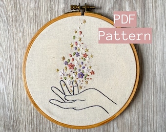 Wildflower Witch Embroidery PDF Pattern