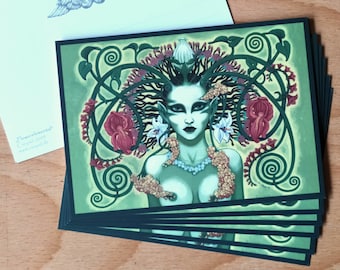 Kunst Postkarte "Flowerelemental"