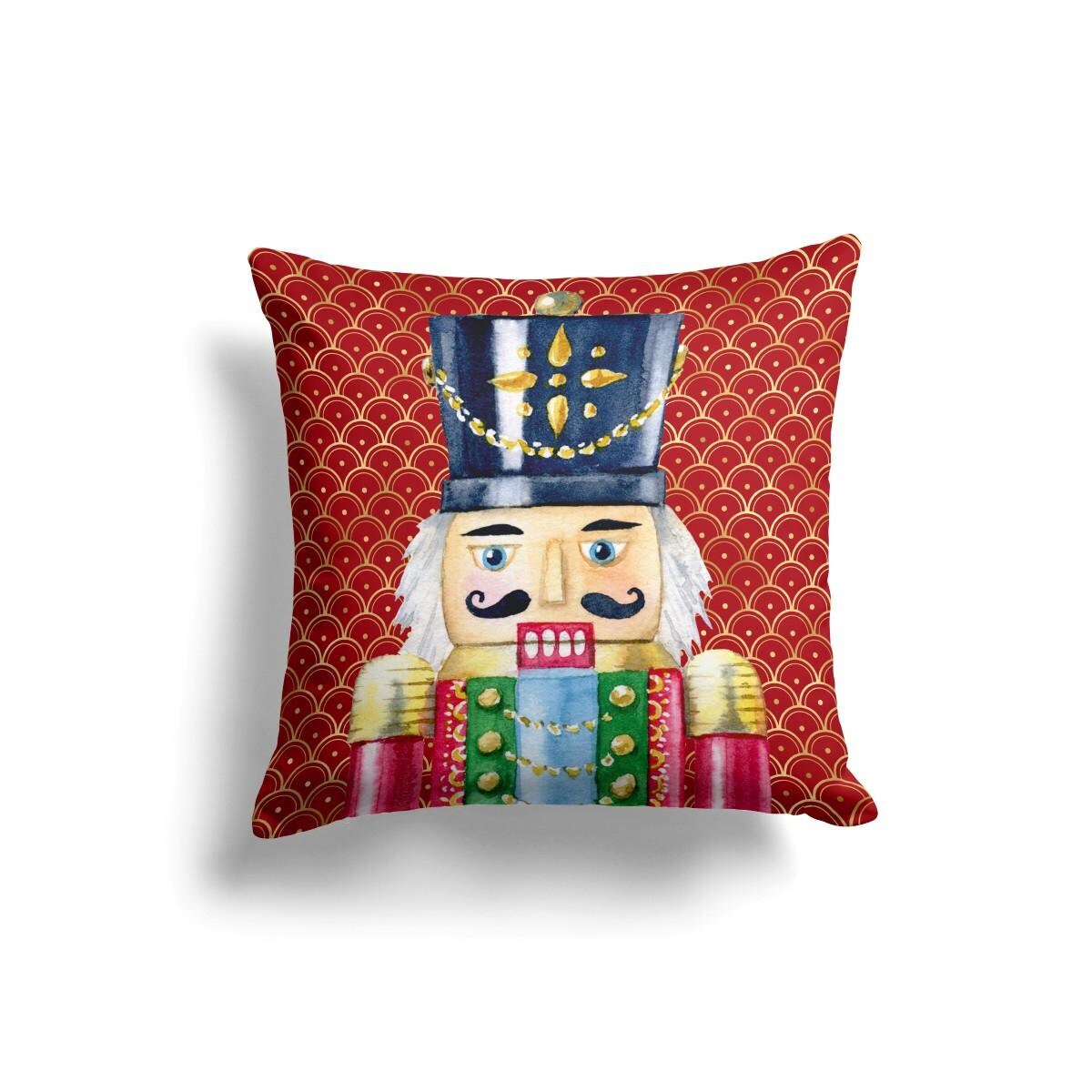 Nutcracker Soldier Christmas Pillow Cover Nutcrackers Decor Etsy