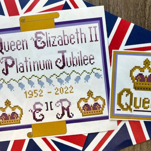 Platinum Jubilee Flora Sampler Pattern/chart for Cross Stitch Etsy