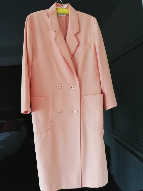 Vintage Planet wool double breasted pink coat