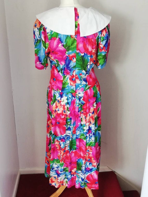 Gorgeous vibrant 70s dress by Shelana. - image 2