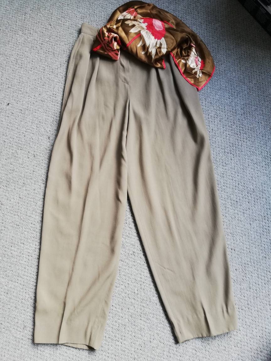 90s vintage peg leg trousers by Synonyme de Georges Rech | Etsy