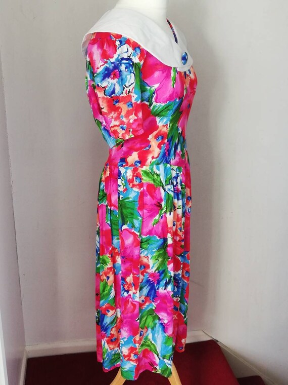 Gorgeous vibrant 70s dress by Shelana. - image 3