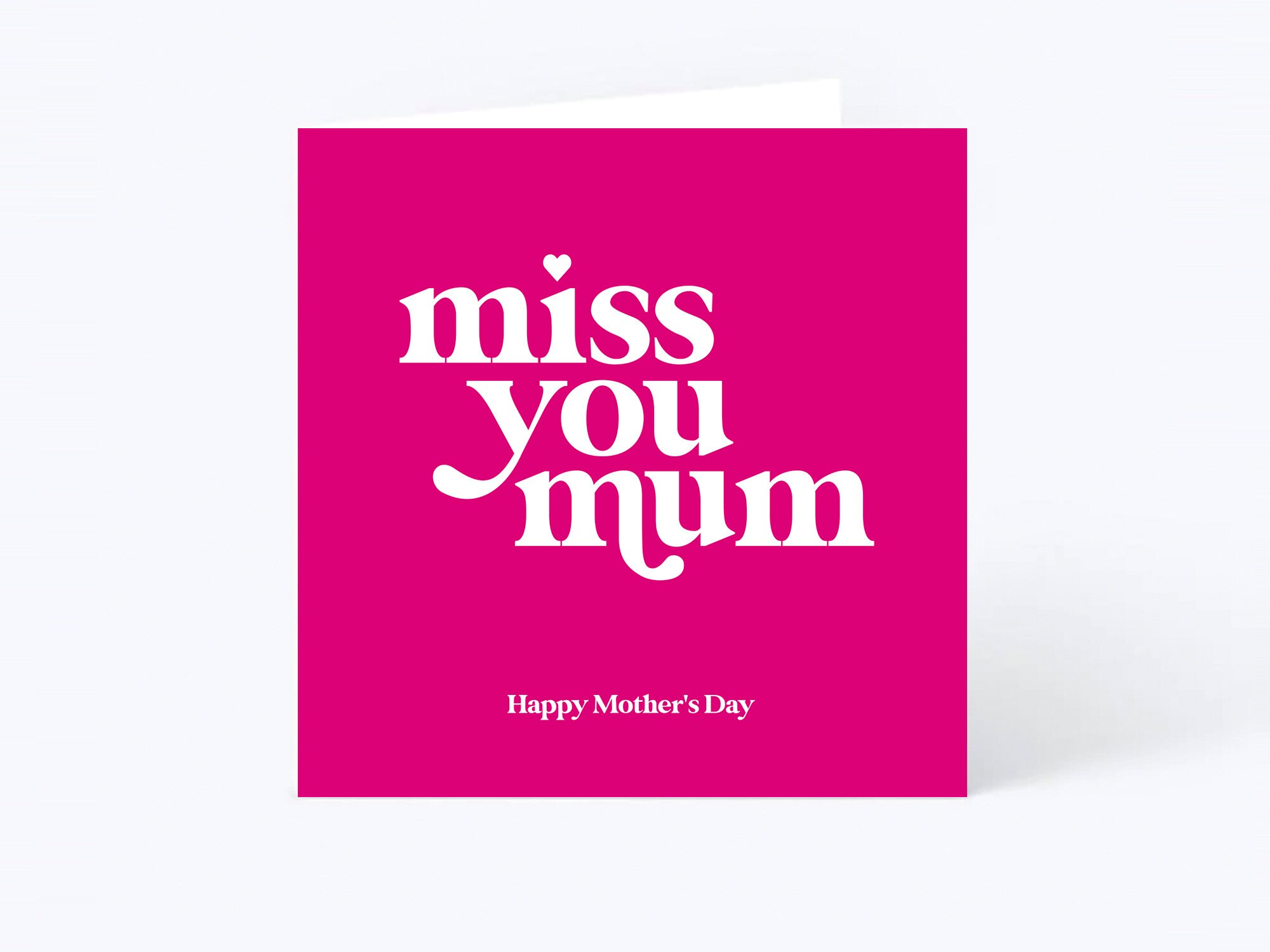 Miss You Mum Mother's Day Card Mother's Day Card Cute Mother's Day Card ...