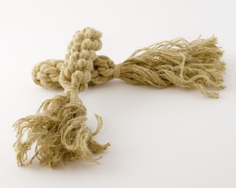 Organic Hemp Cat Toy set includes 3 hemp braided "Sausages"
