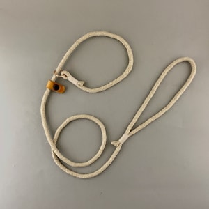 Hemp Slip Leash for Dog and Puppy Training, Lightweight and Natural Slip Lead