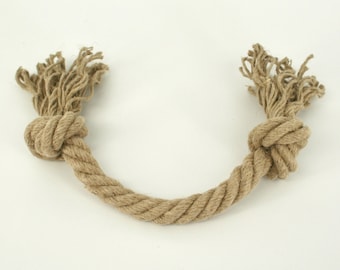 Natural Hemp rope toy for serious chewers, Large sized pet chew toy