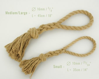 Ökologisches Zerrspielzeug für Hunde handgemacht aus natürlichem Hanfseil - The Vorhanghalter