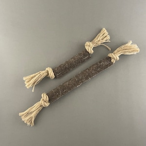 Natural Hemp Rope Dog Toy with wool felt in different sizes, simple rope plus toy