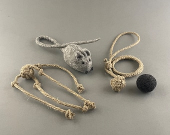 Natural Cat Toy Set with 4 different toys