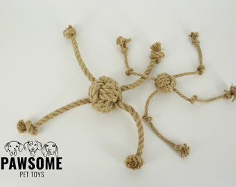 Natural Hemp Dog Tug Toy - The "Octopus"