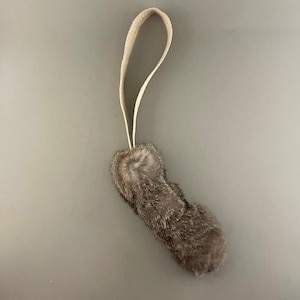 Rabbit Fur Dog Toy with Natural Hemp Handle for Dog Training image 5