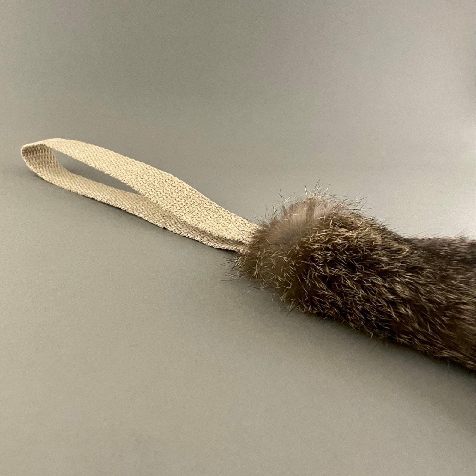 Rabbit Fur Dog Toy With Natural Hemp Handle for Dog Training Etsy