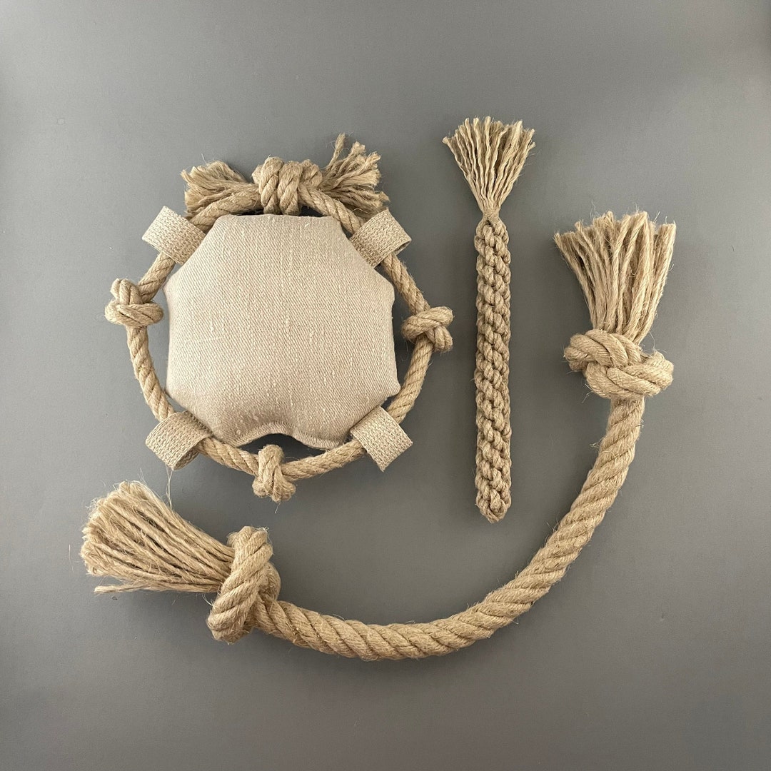 Hemp Rope Dog Toy Set – Organic, Natural, Plastic-free - Etsy