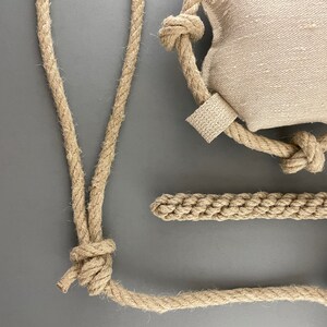 3 Natural Dog Toy Set All Made from Hemp Rope and 100% Hemp Fabric image 5