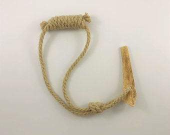 Antler hemp rope dog toy - S size