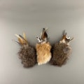Handmade Rabbit Fur and Feathers Cat Toy, Natural Cat pillow toy product logo