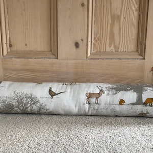 Draught excluder, door snake, draught stopper. Dachshund. Woodland forest animals. Llamas Alpacas. Neutral colours. image 5