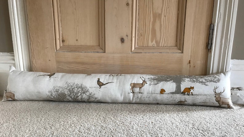 Draught excluder, door snake, draught stopper. Dachshund. Woodland forest animals. Llamas Alpacas. Neutral colours. image 5