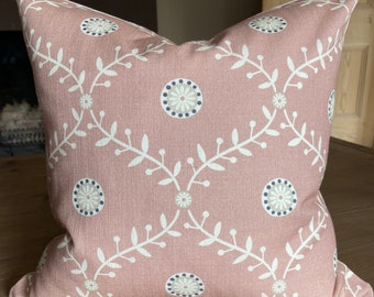 Blush pink cushion cover. Choice of sizes.
