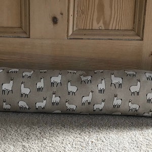 Draught excluder, door snake, draught stopper. Dachshund. Woodland forest animals. Llamas Alpacas. Neutral colours. image 7